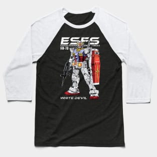 White Devil: Earth Federation Space Force Baseball T-Shirt